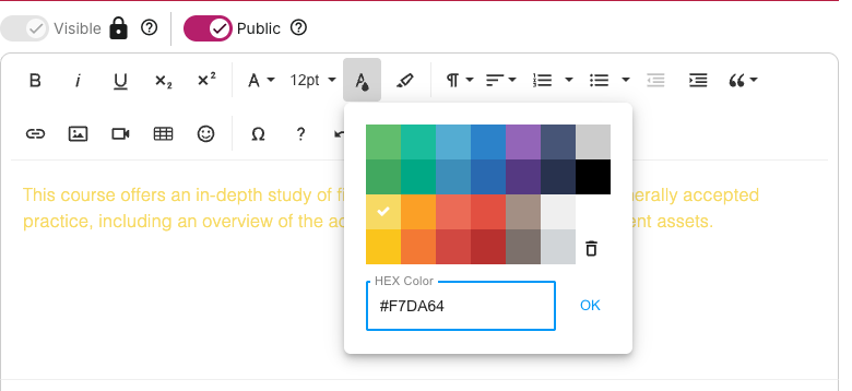 yellow text within component not accessible
