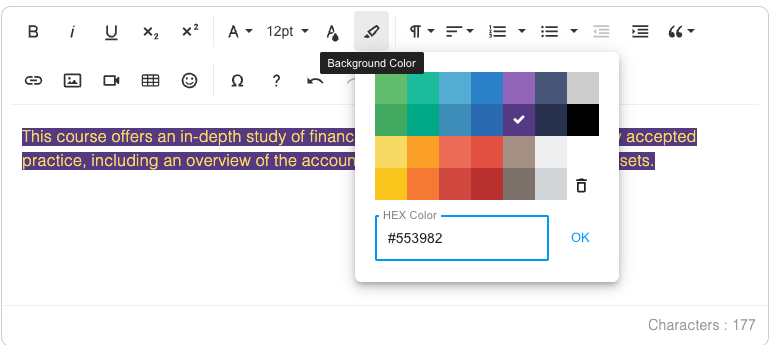 highlighting yellow text to improve contrast ratio